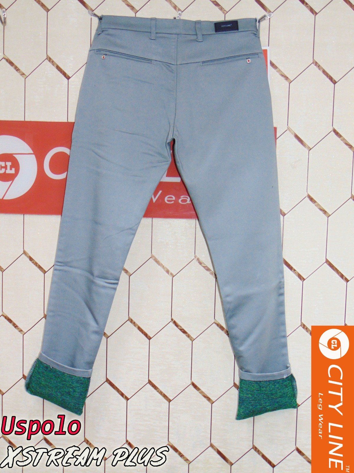 Men's cotton Knitted Narrow Grey Pants-9080