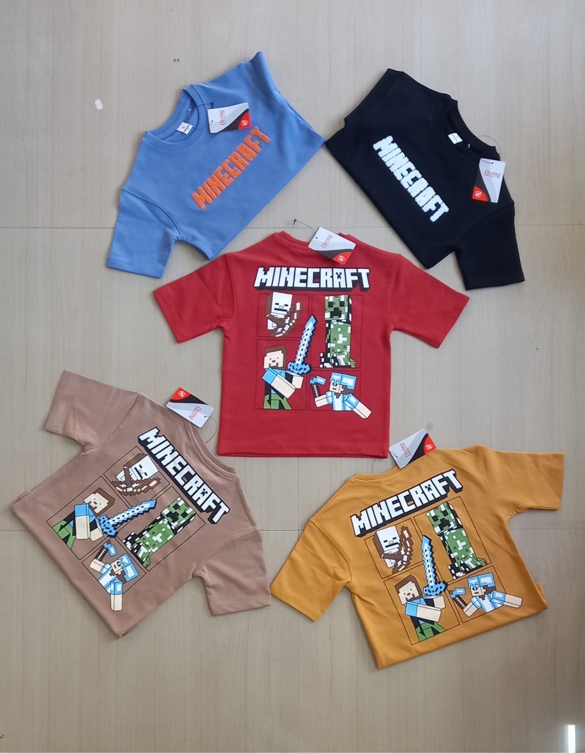 Down shoulder T-shirts for kids