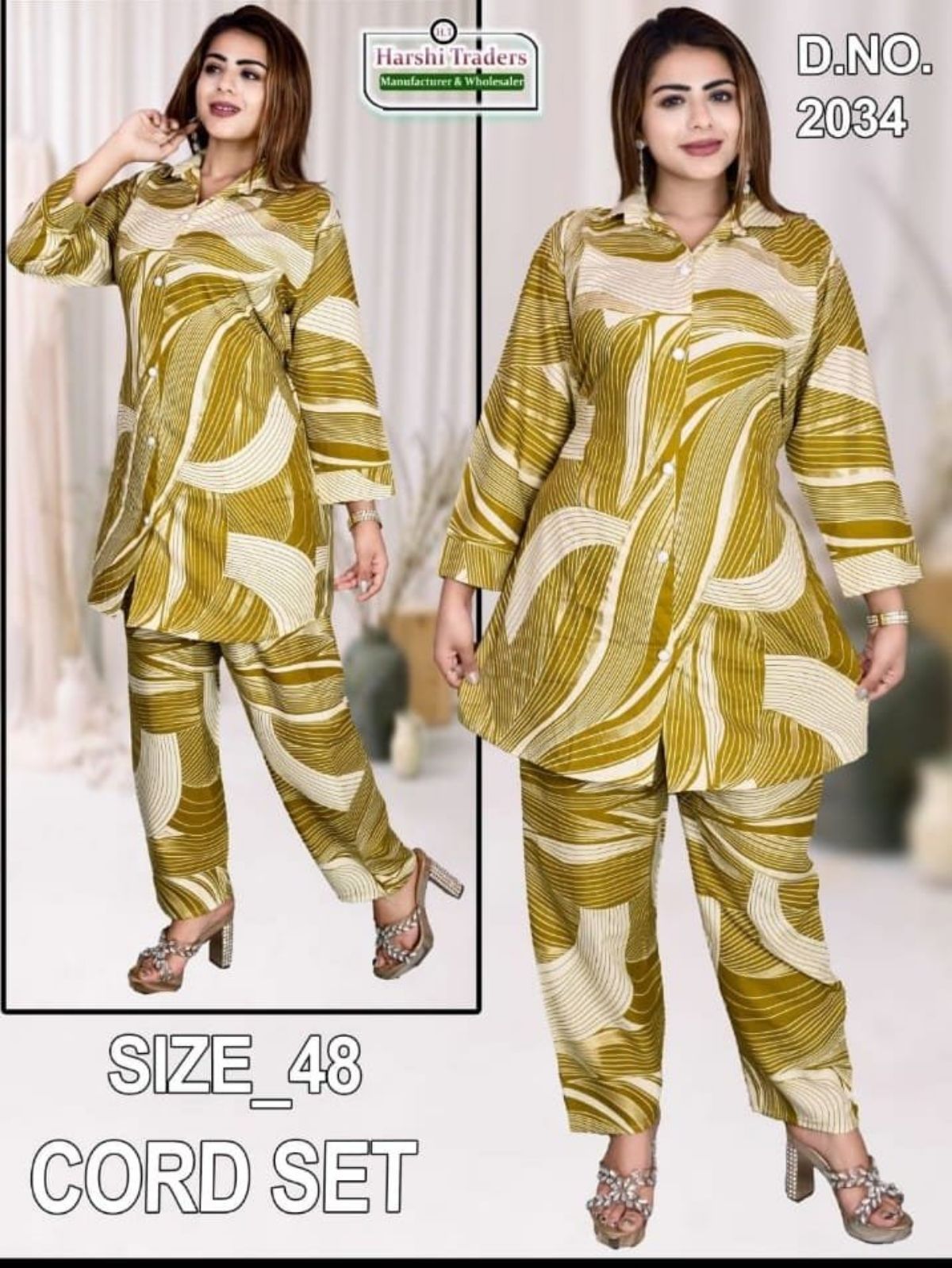 Cotton Co-Ord Set For Girls -2034