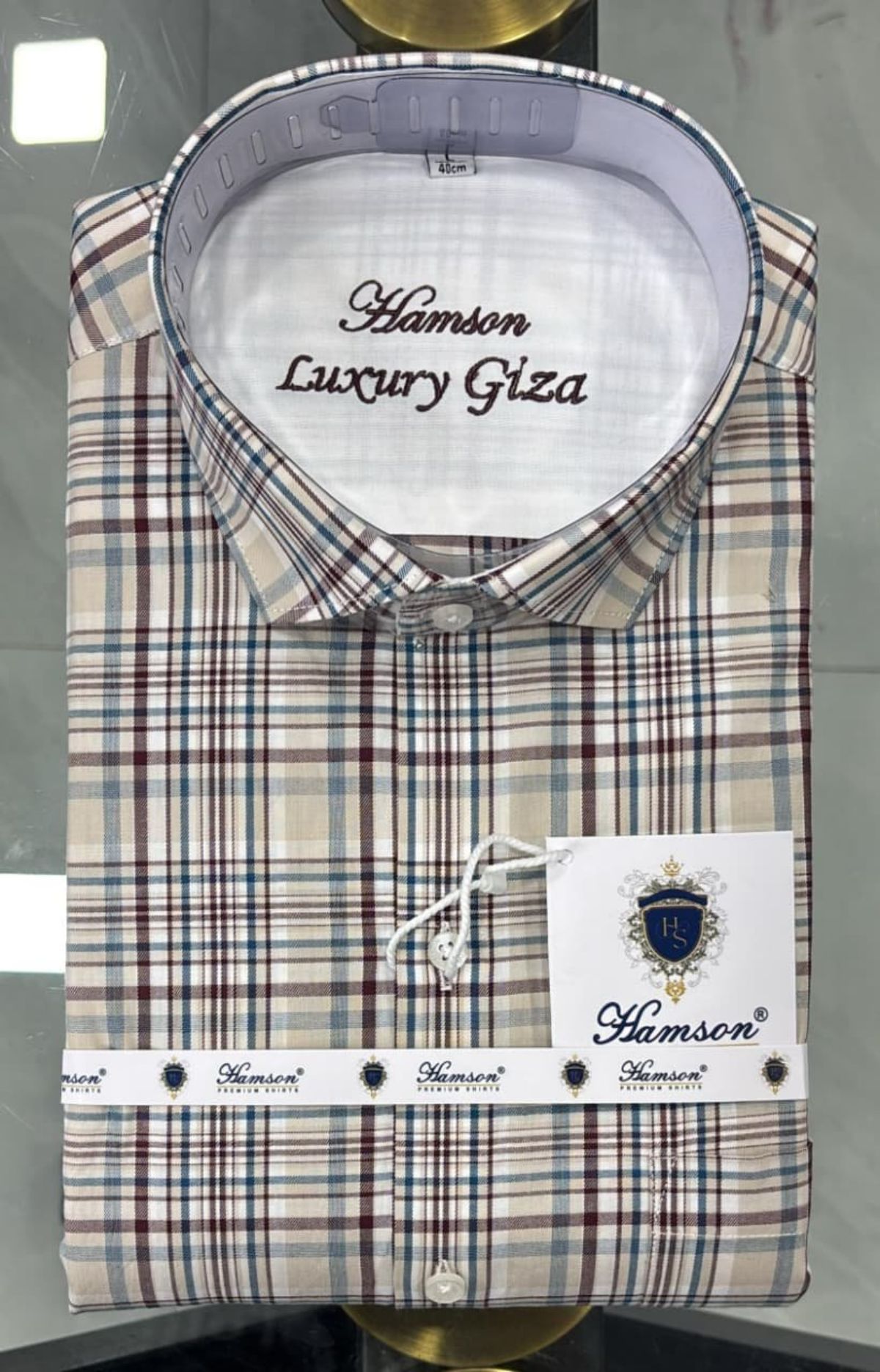 Hamson Luxury Giza Cotton Check Shirts - Aura