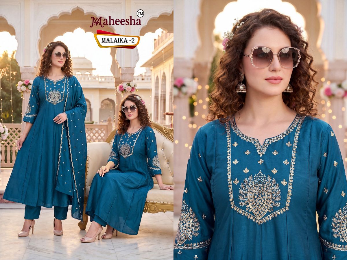 Rani Vastram Women's Ethnic Wear Suit & Bottom Set with Dupatta- Malaika-2