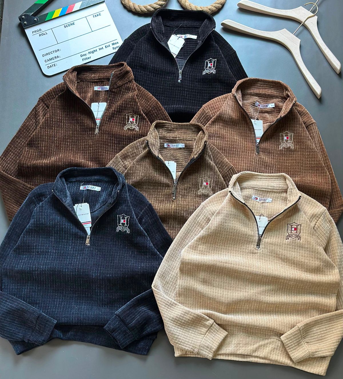 Men's Imported Chinese Velvet Quality Standard Collared Pullover