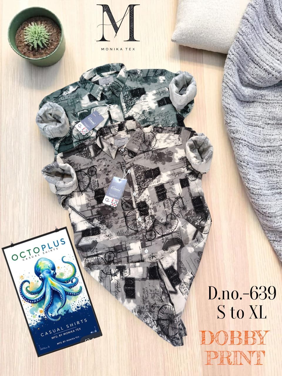 Octoplus Premium  Dobby Prints Shirt For Men