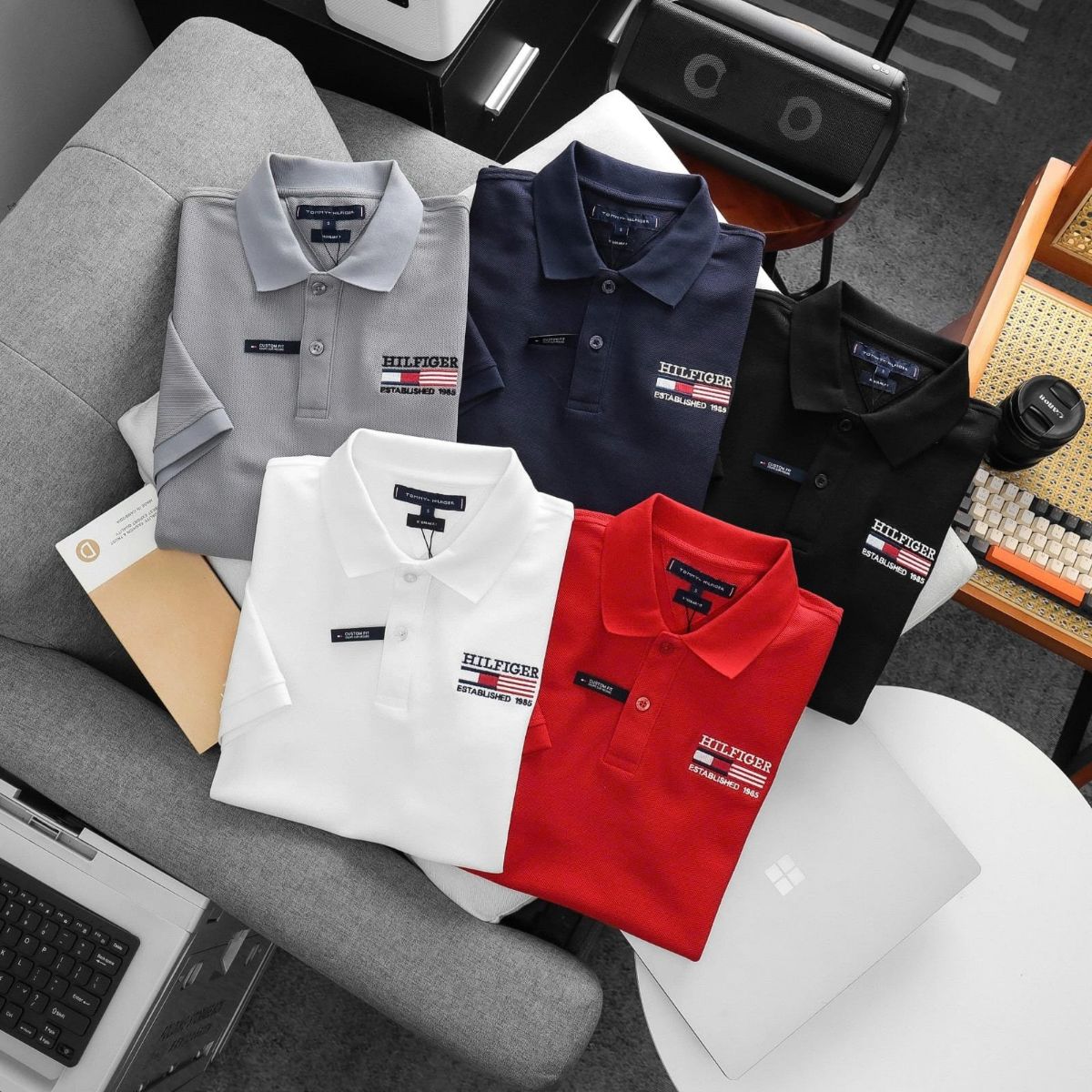 Tommy Hilfiger Men's Polo T-shirts With Embroidery