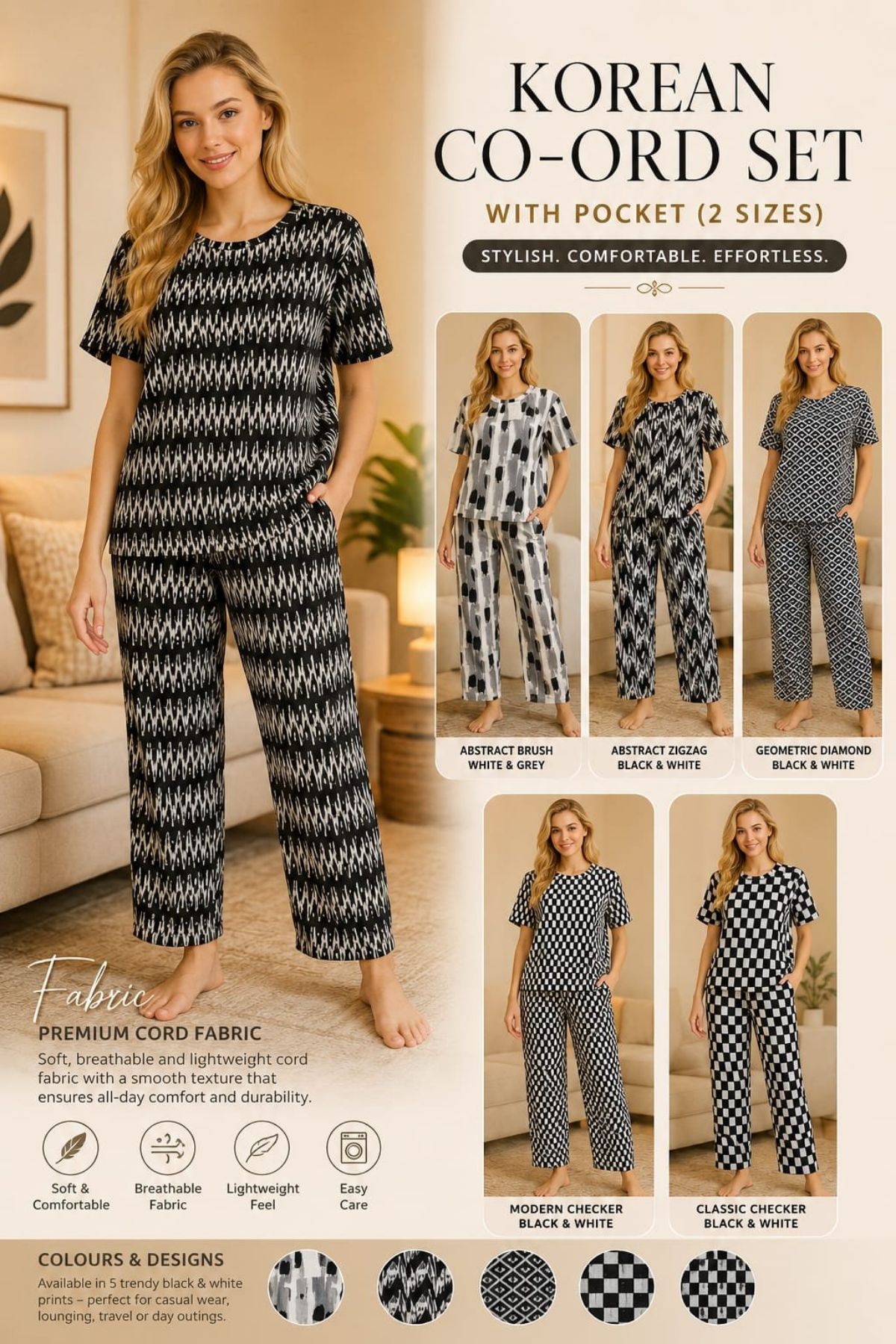 Women's Impoted Fabric Stretchable Crush Material Co-ord Sets-503