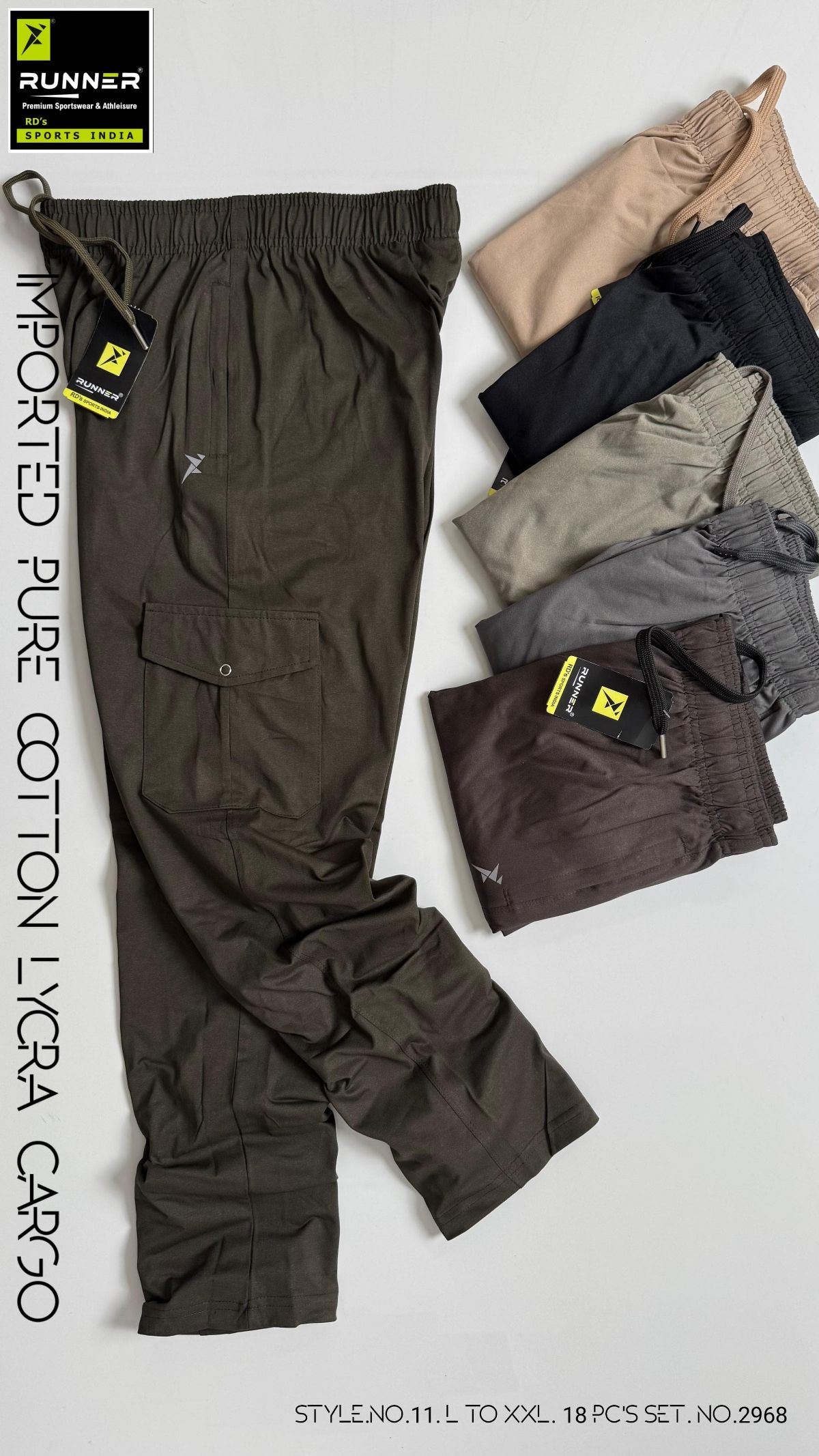 RUNNER Men's Cargo Pants D No- 11