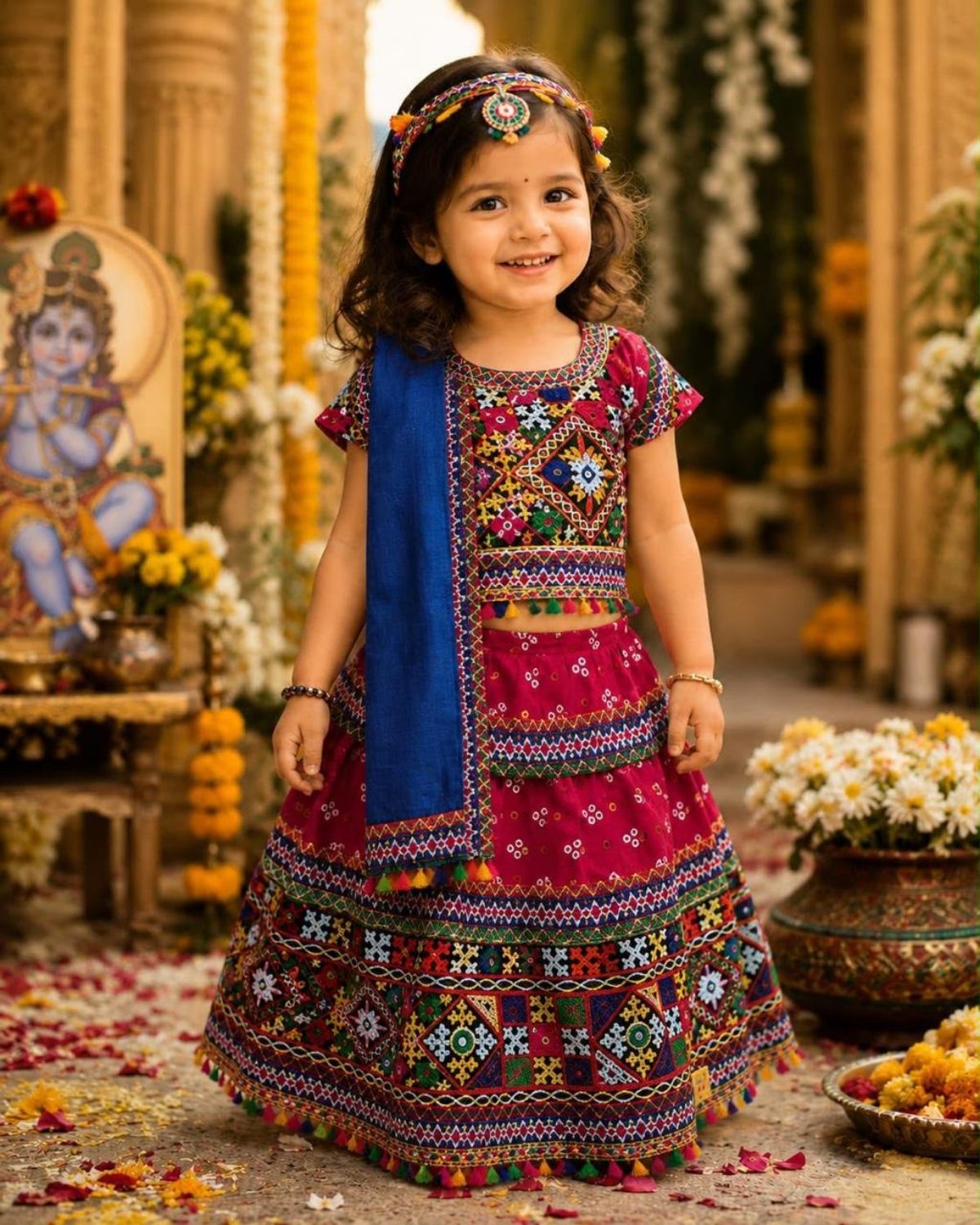 SG Fashion Kids Girls Lehenga Choli Set (20-30)