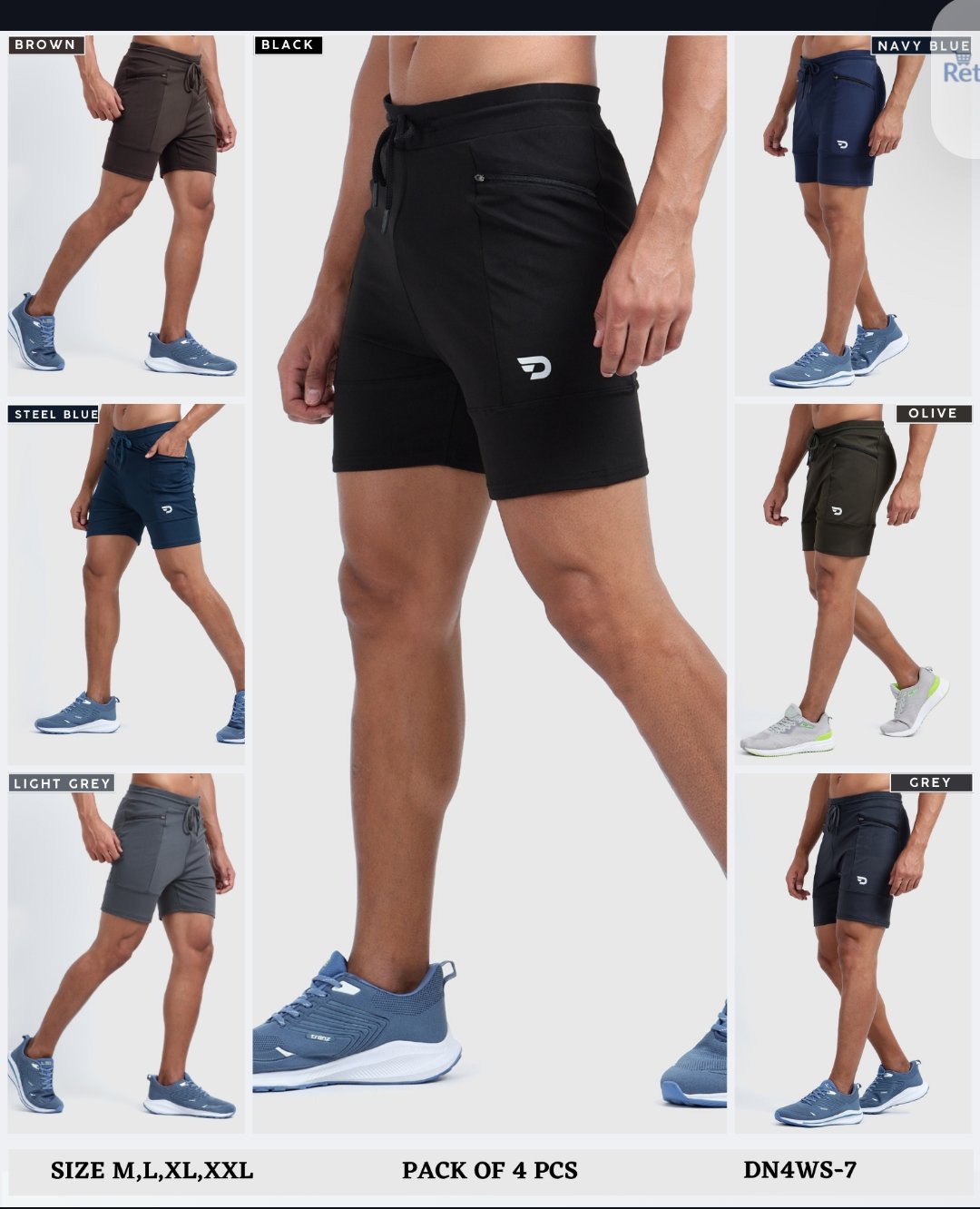 Imported 4way Taiwan Lycra HalfPant (GSM 250)