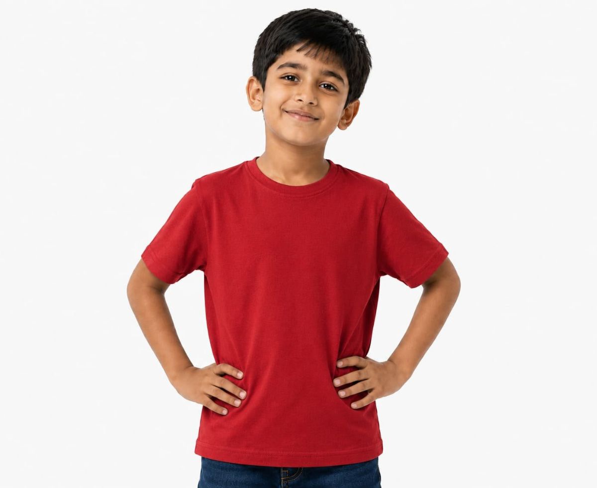 Smart Kids Boys Plain T-shirts - Cmcotton-07