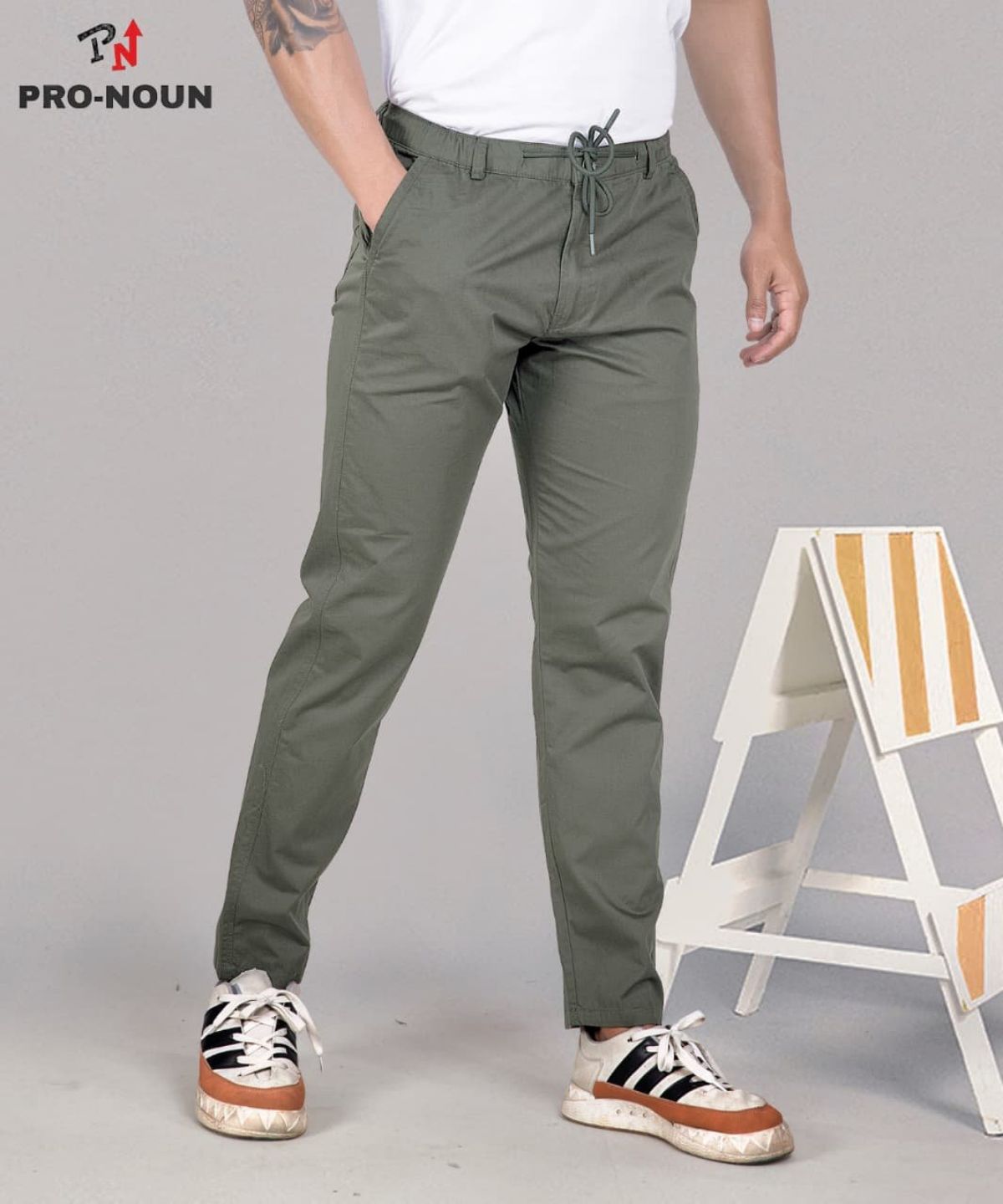 Pro-Noun Men's Lounge Wear Cotton Trackpant- D No- 1715 (L-3XL)-Mint Green