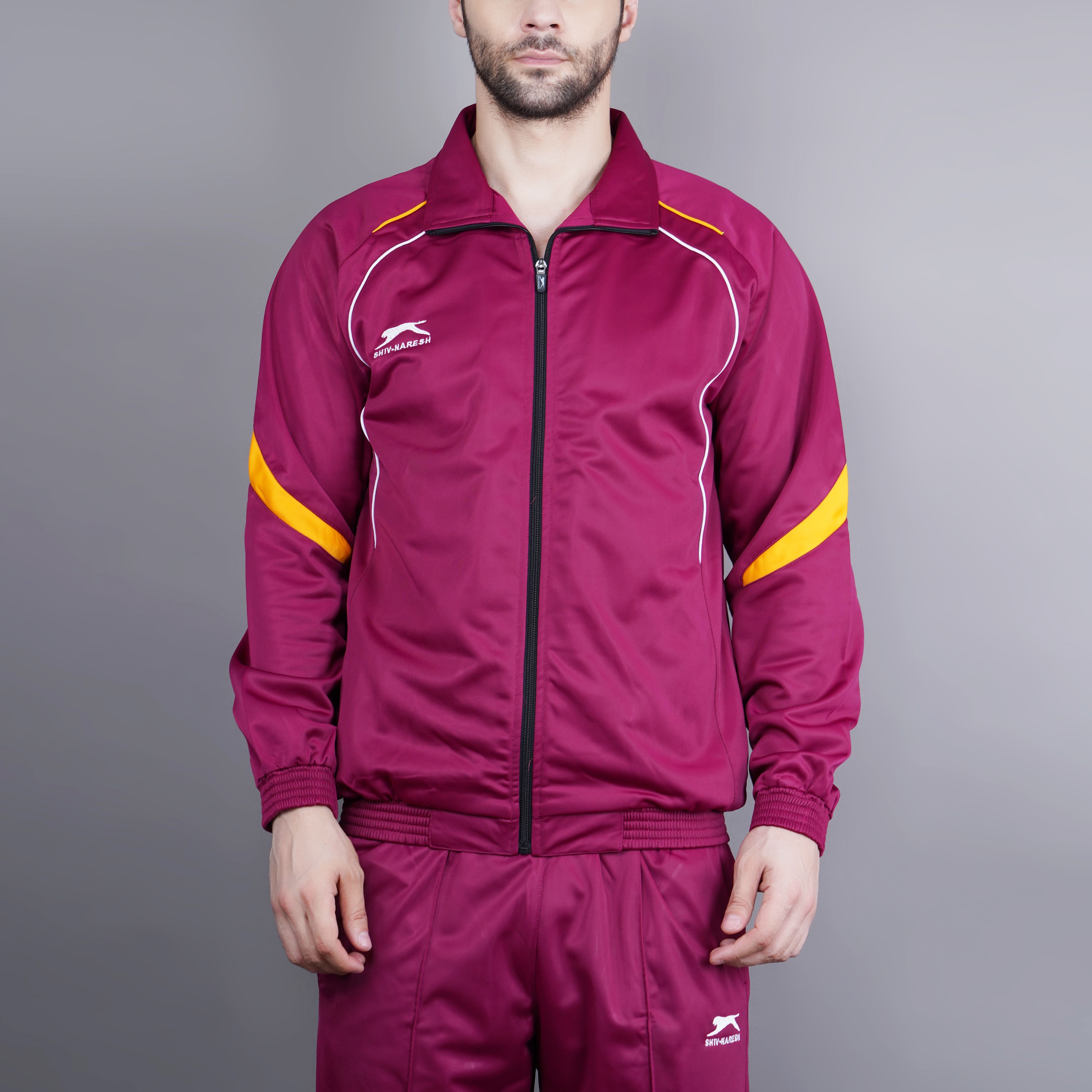 Men's Tracksuit  445A-TP-Rust/Yellow/White-XL