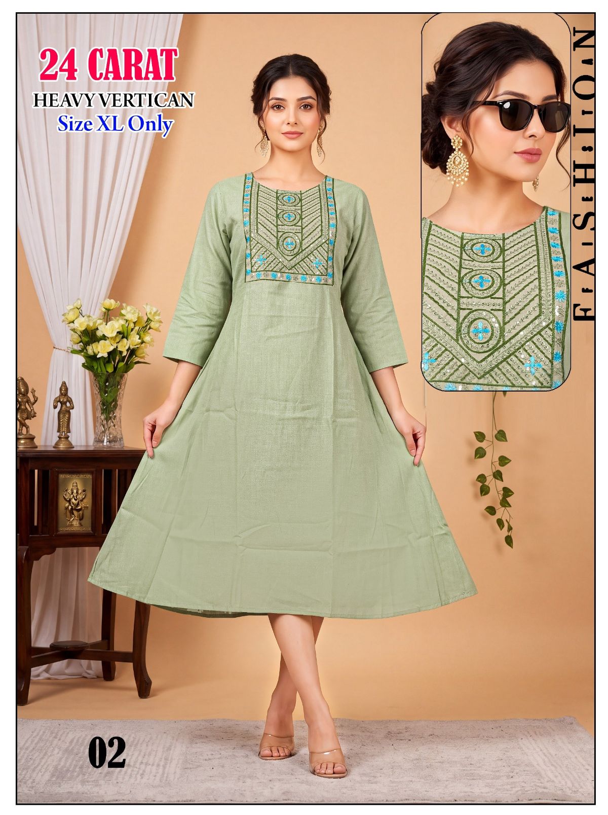 Shree Surbhi Women's Anarkali Suit Set- 24 Caret- 02