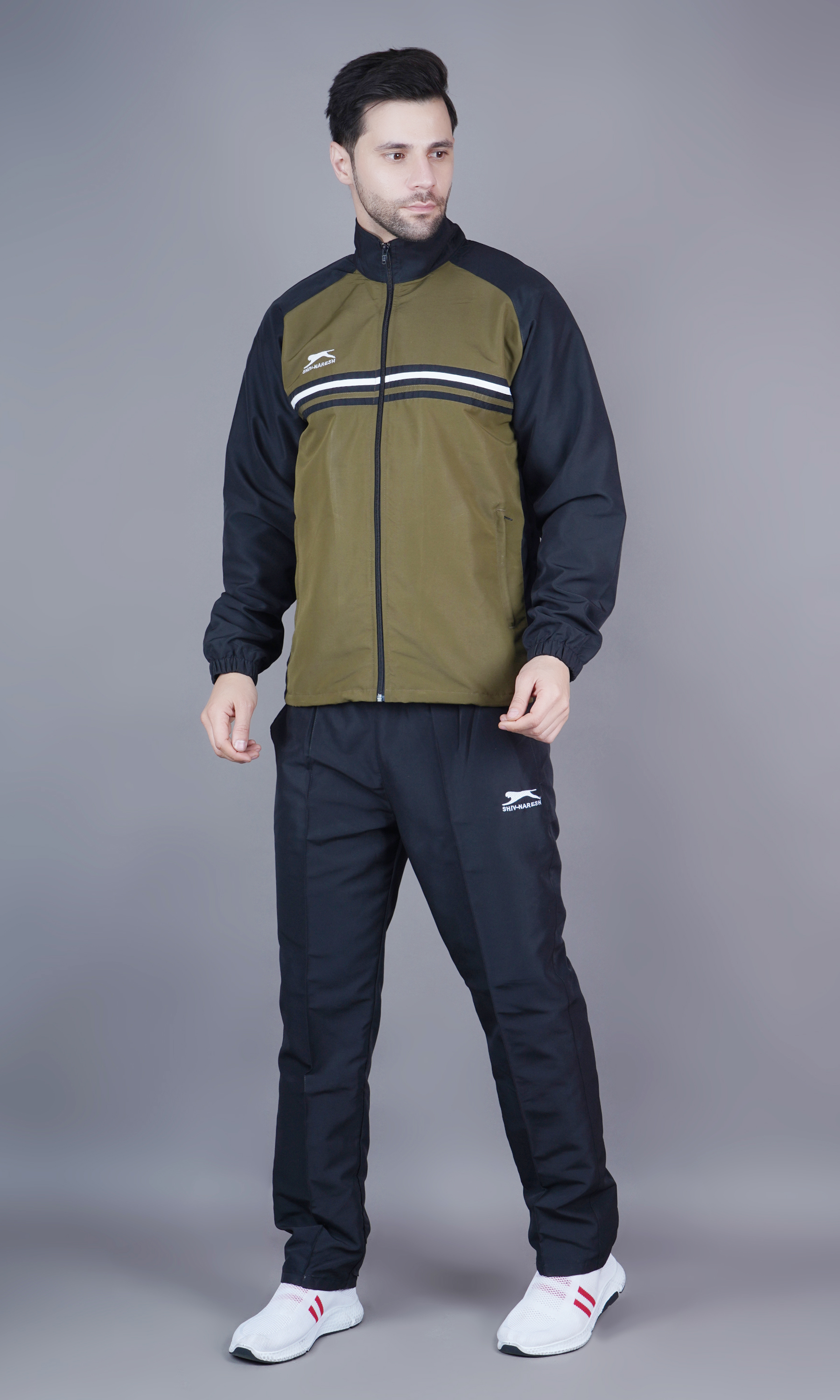 Men's Tracksuit  469B-Black/Olive-XXL-TZ