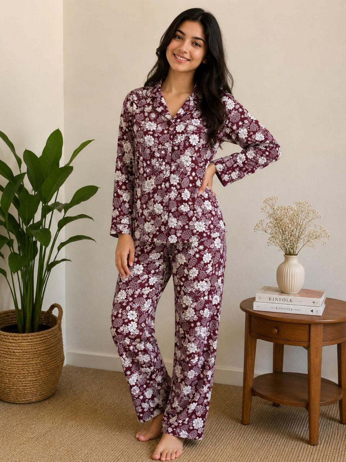 SG Fashion Women Cotton Top Bottom Set