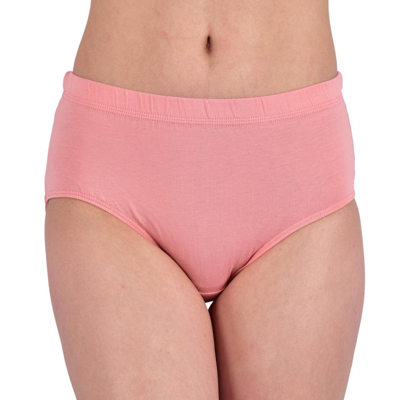 Teusy Woman Mid-Waits Cotton Panty Set-Pink