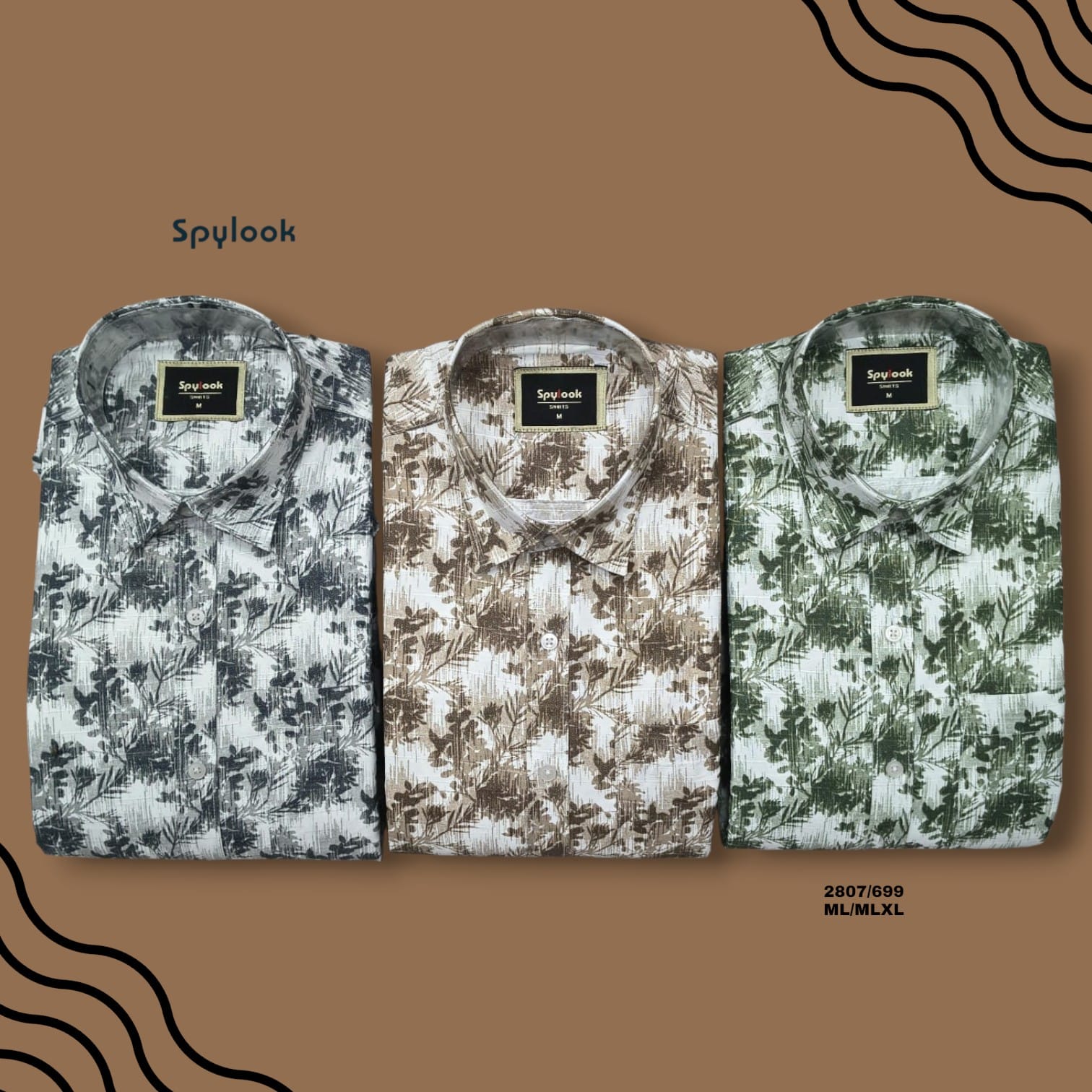 ML CREATION SPYLOOK PRINT SHIRT 2807