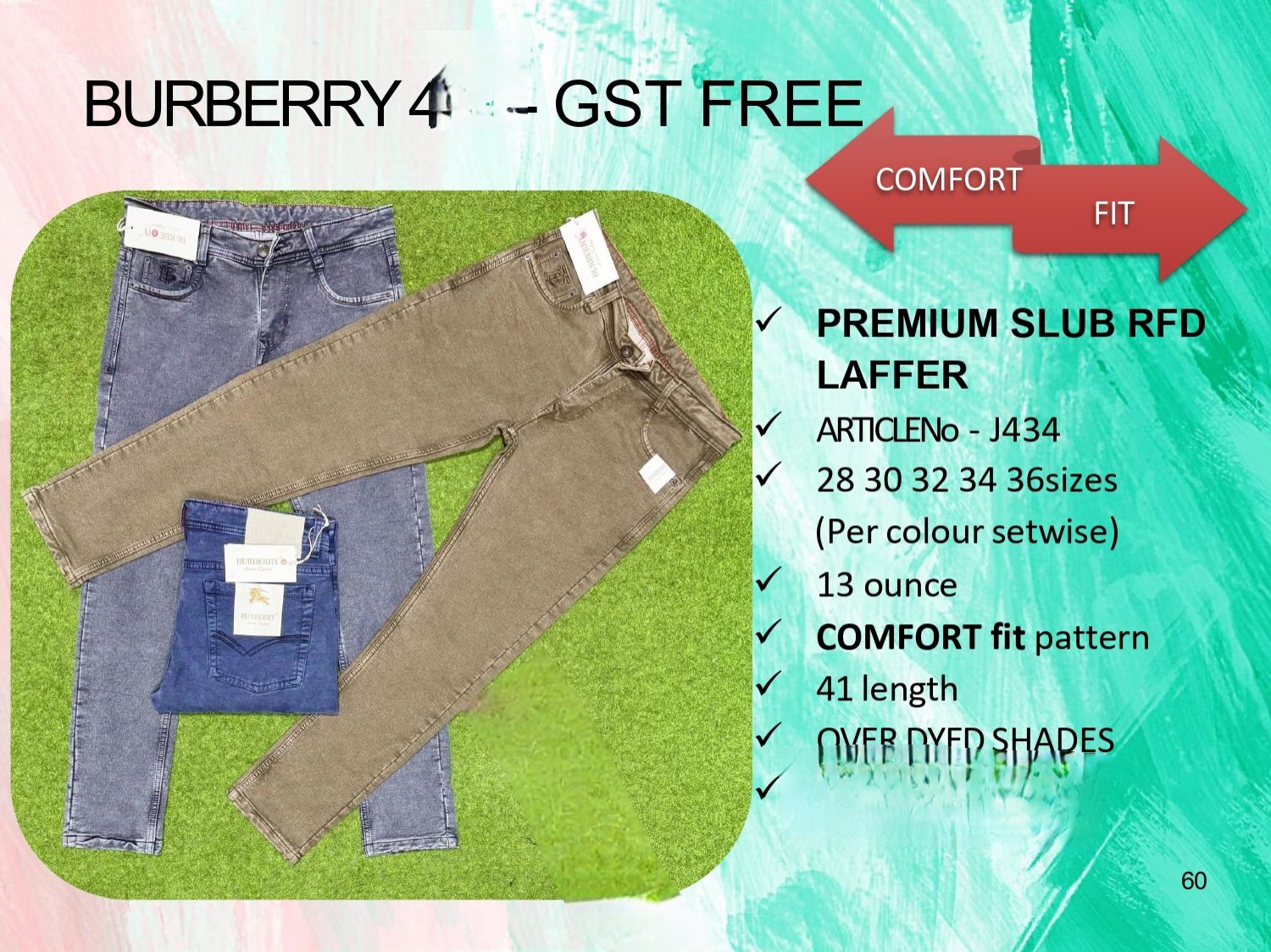 Men's Denim Jeans- BURBERRY