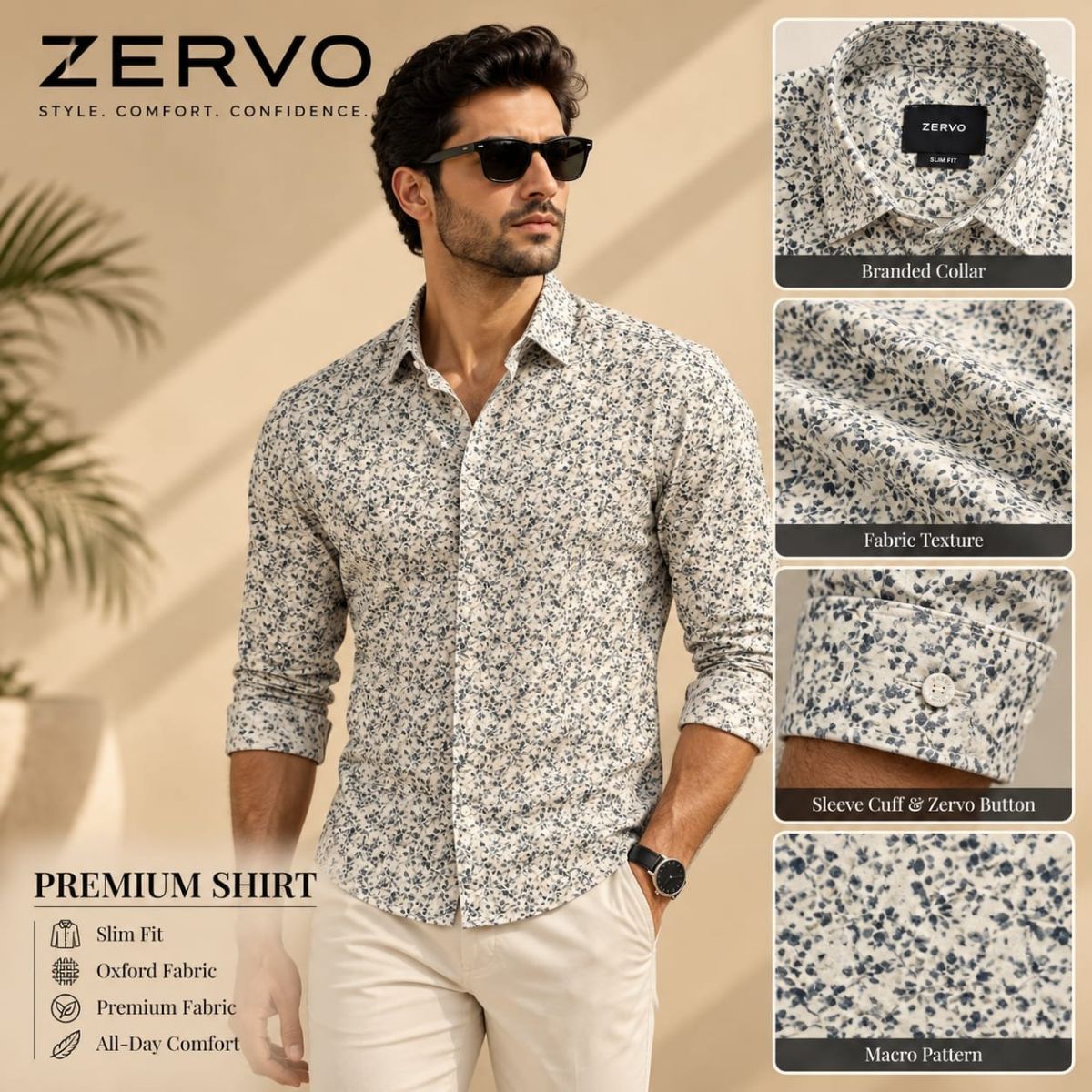 Zervo Men's Cotton Oxford Printed Shirts (Clone)