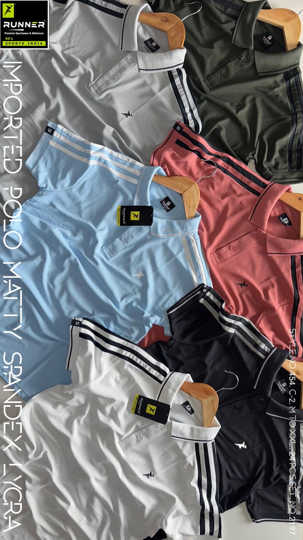 Men's Polo T-shirts Set D No- 2197