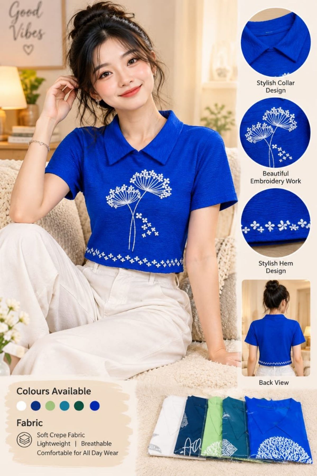 Women's Embroidery Tees