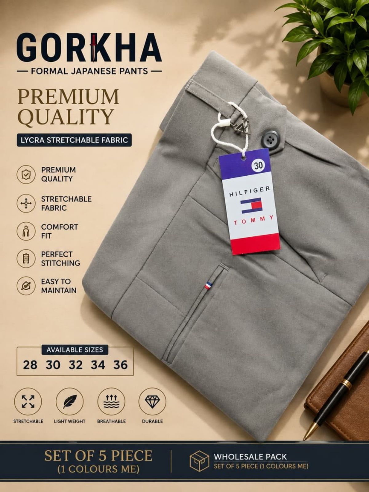 Updry Men's Gorkha Japanese Pants
