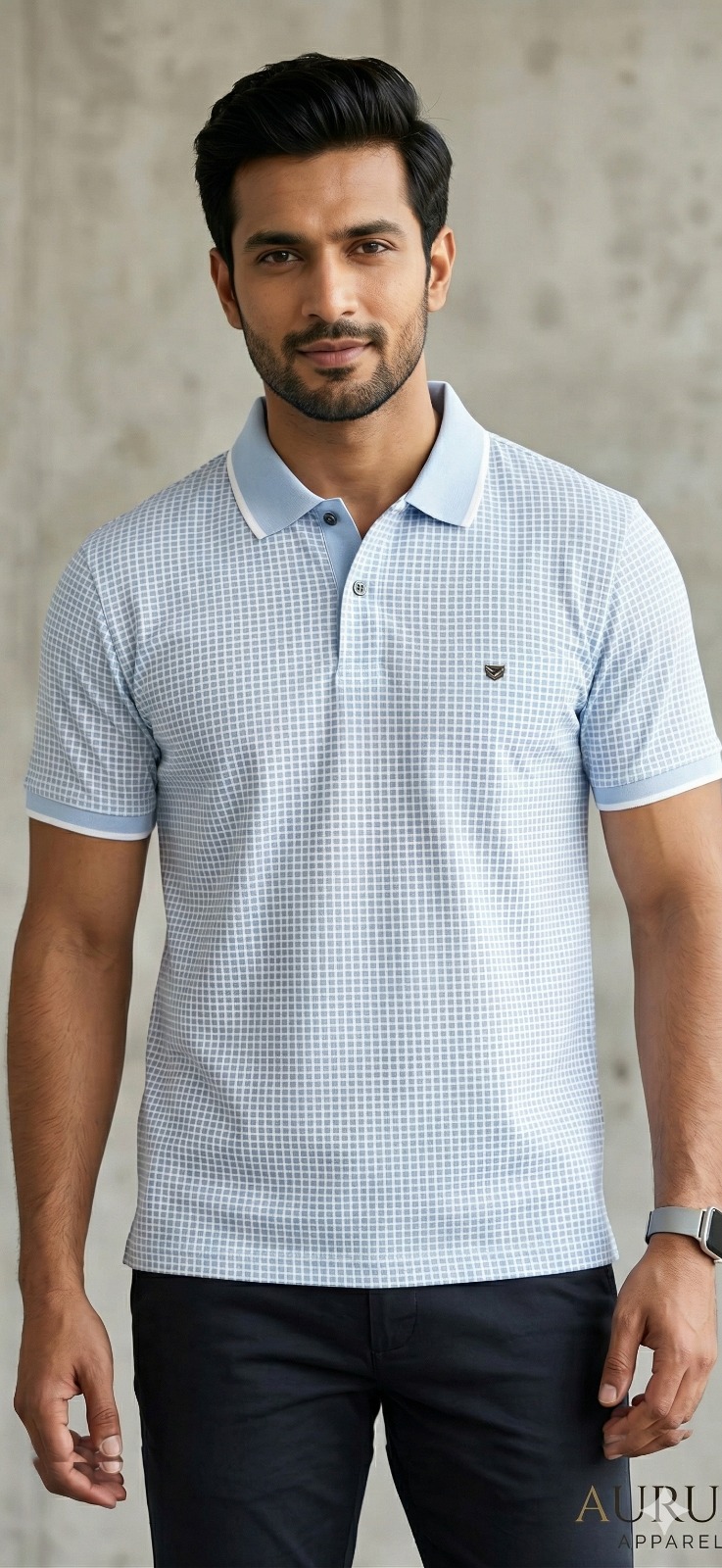 Mens Half Sleeve Polo NeckTshirt 2036