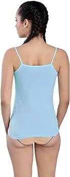 Teusy Woman Speghetti Cotton Top- Sky Blue