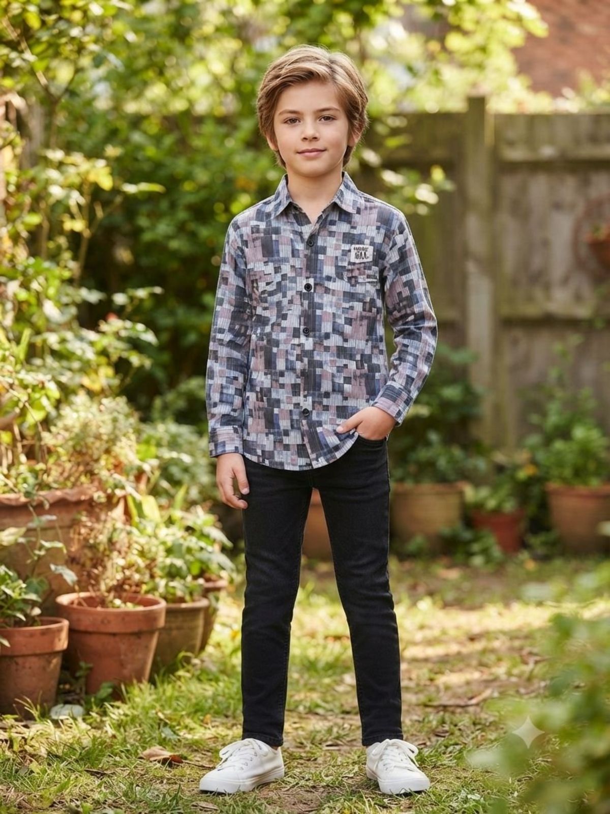 SG Fashion Kids Boys Shirts Set