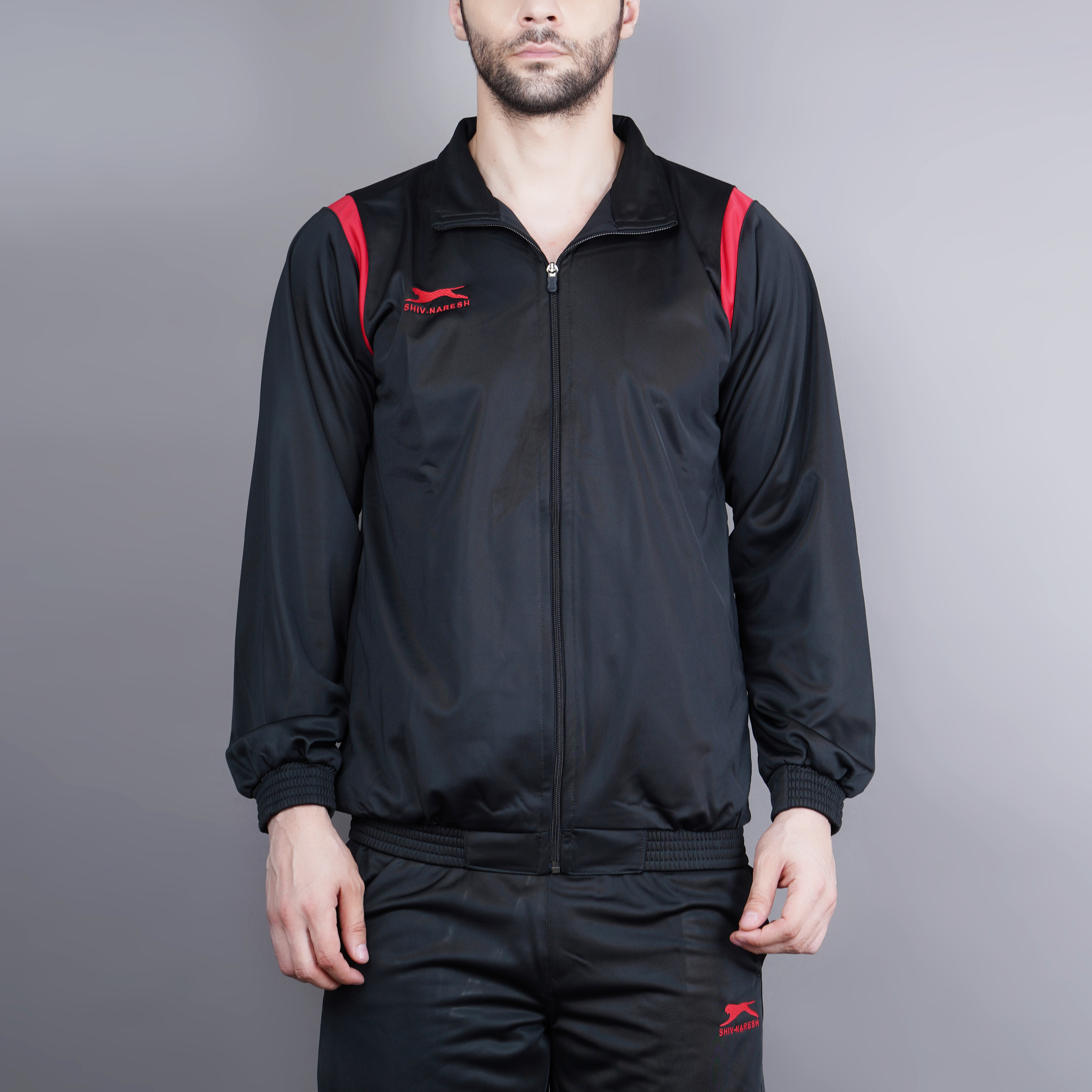 Men's Tracksuit  428A-TP-Black/Red-S