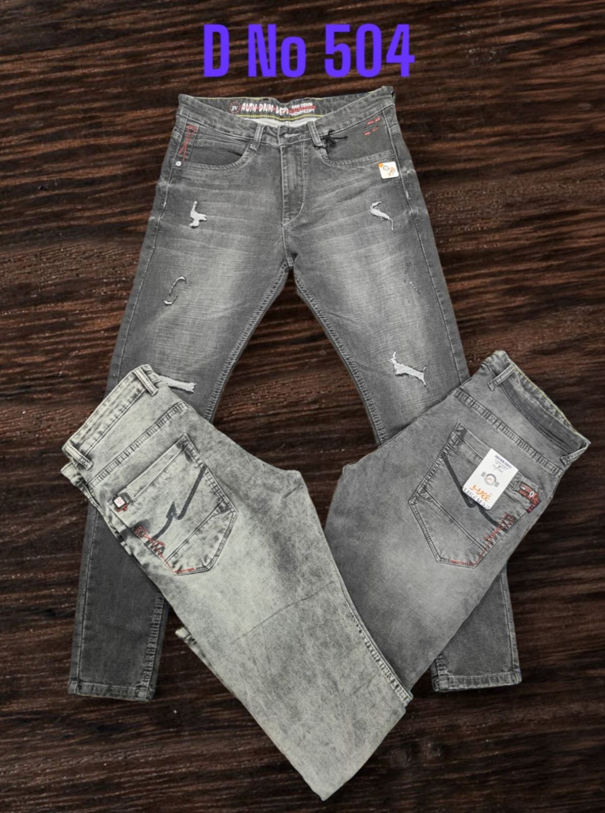 Rio Costa Men's Denim Knitted Ankle Fit Jeans