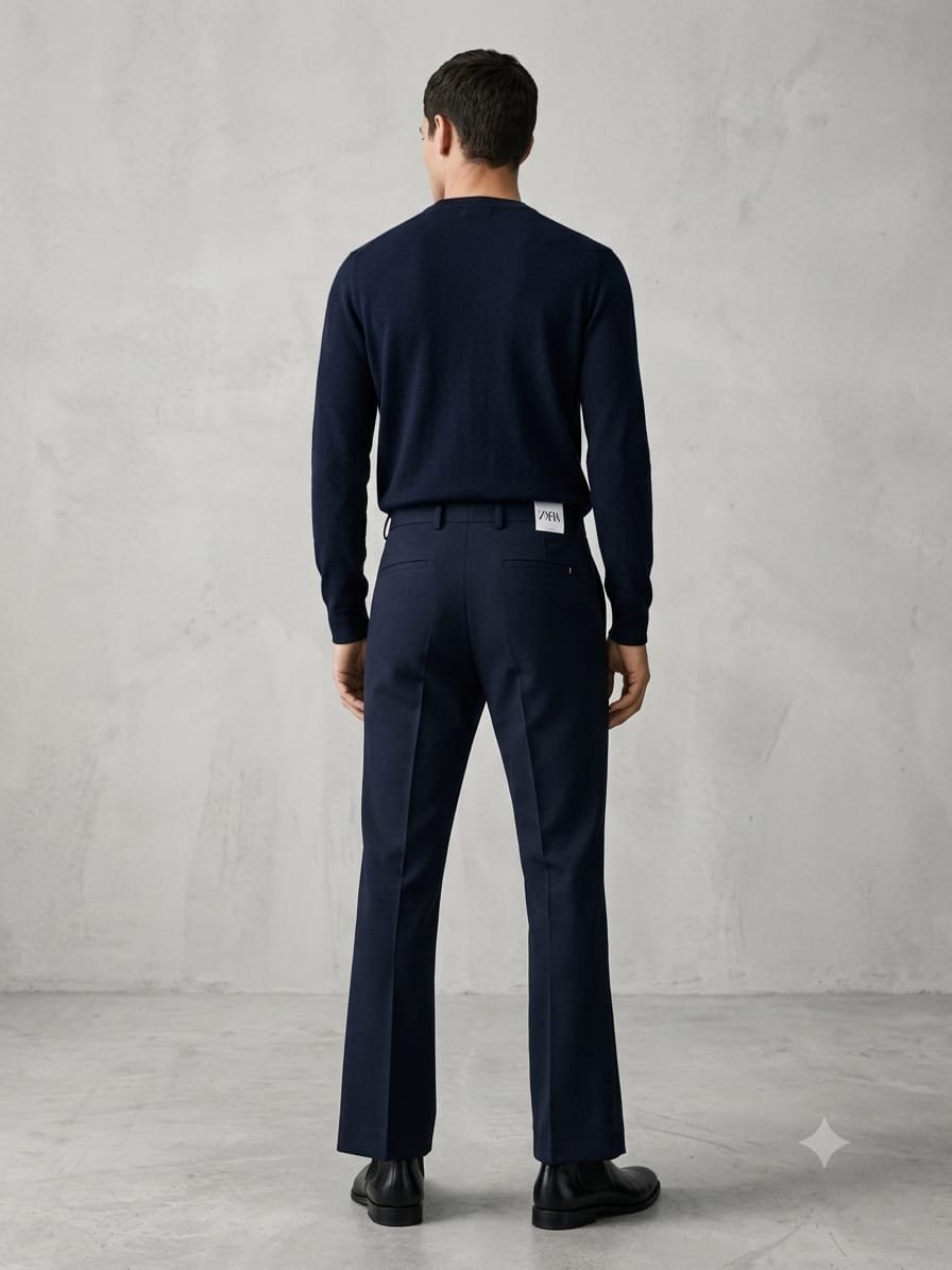 Updry Bootcut Barbie Men's Formal pants -Dark Navy