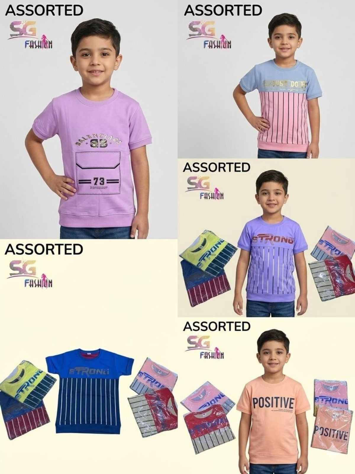 SG Fashion Kids Boys T-shirts Set
