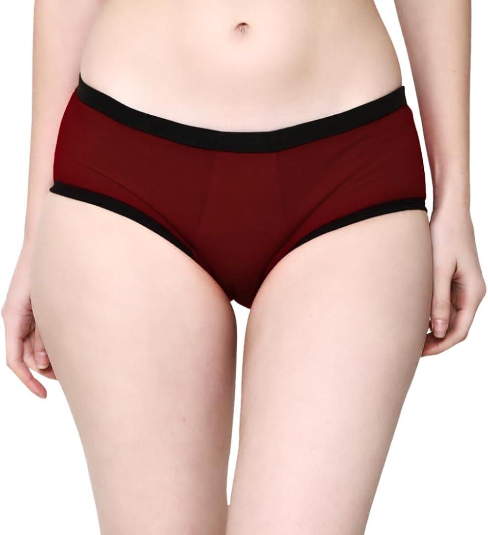 Teusy Women Leak Proof Contrast Cotton Period Panty Set