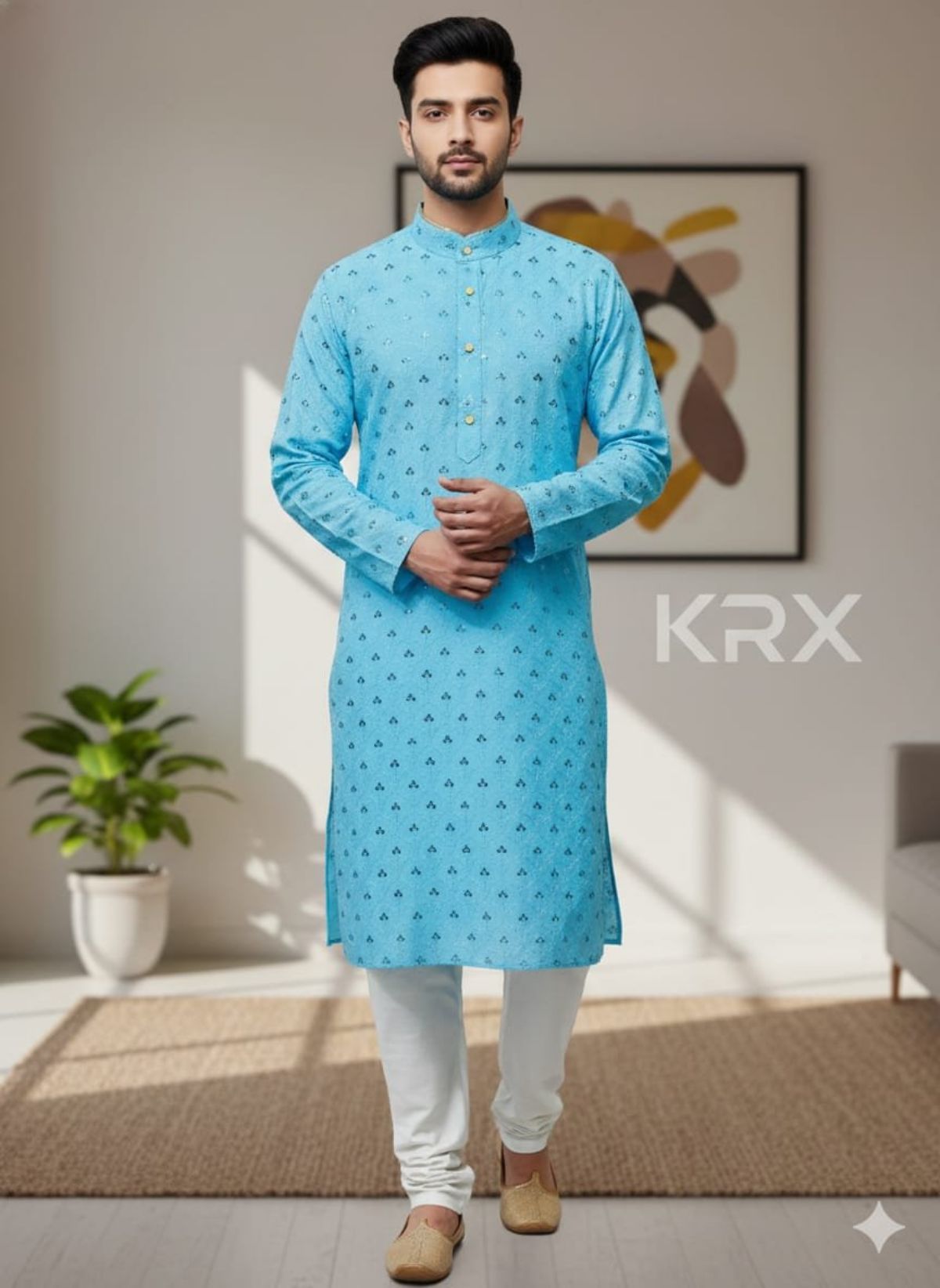 KRX Men's Designer Kurta Pajama Set