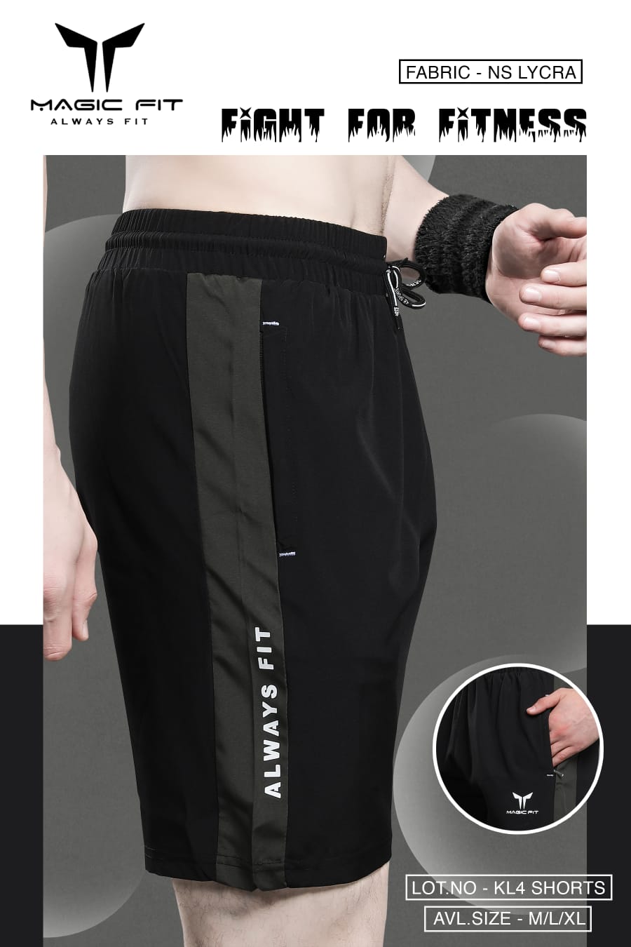 Mens Ns Lycra Shorts By Magic fit, pack of 18