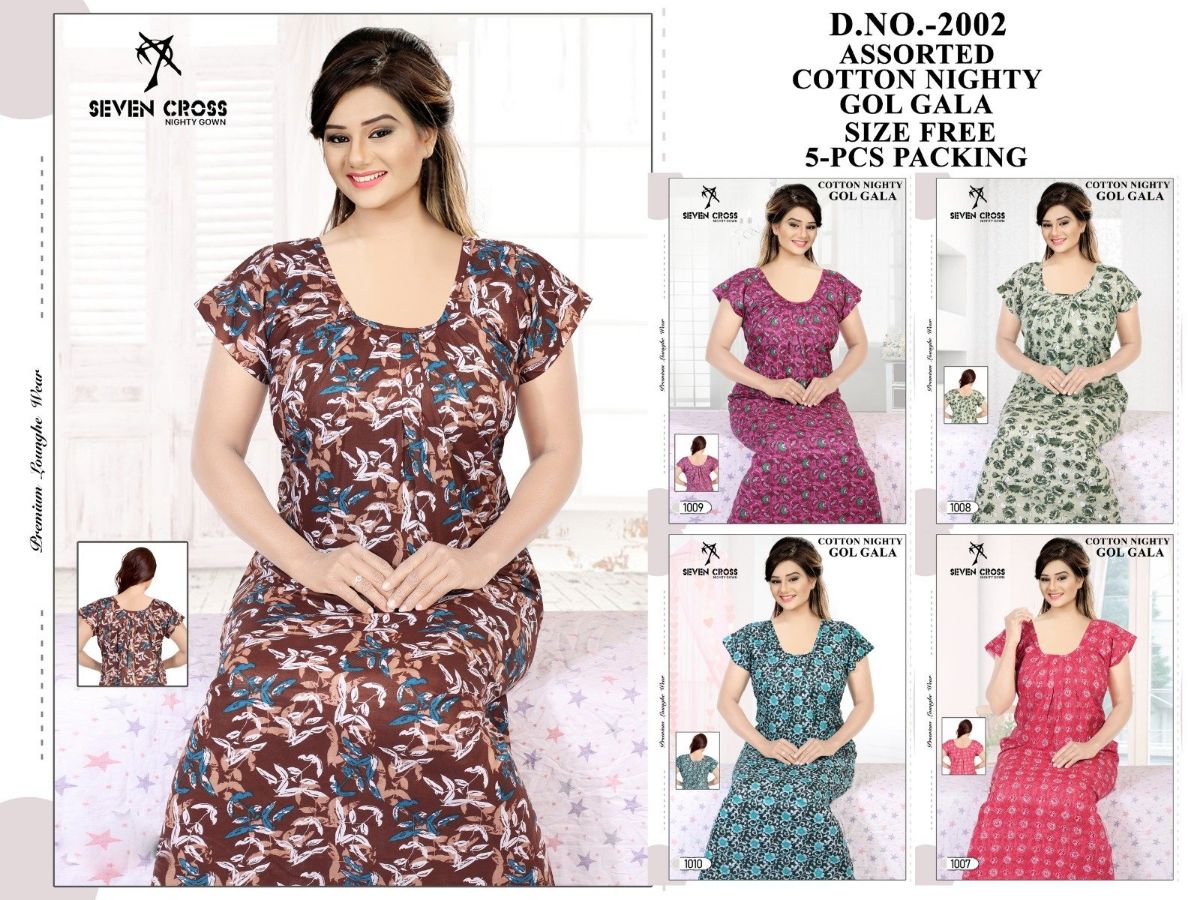 Seven Cross Women's Cotton Nighty D No-2002