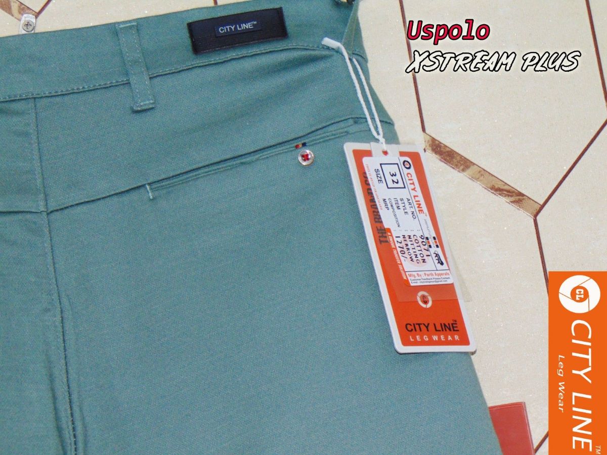 Men's cotton Knitted PostCard TealBlue Pant- 9071