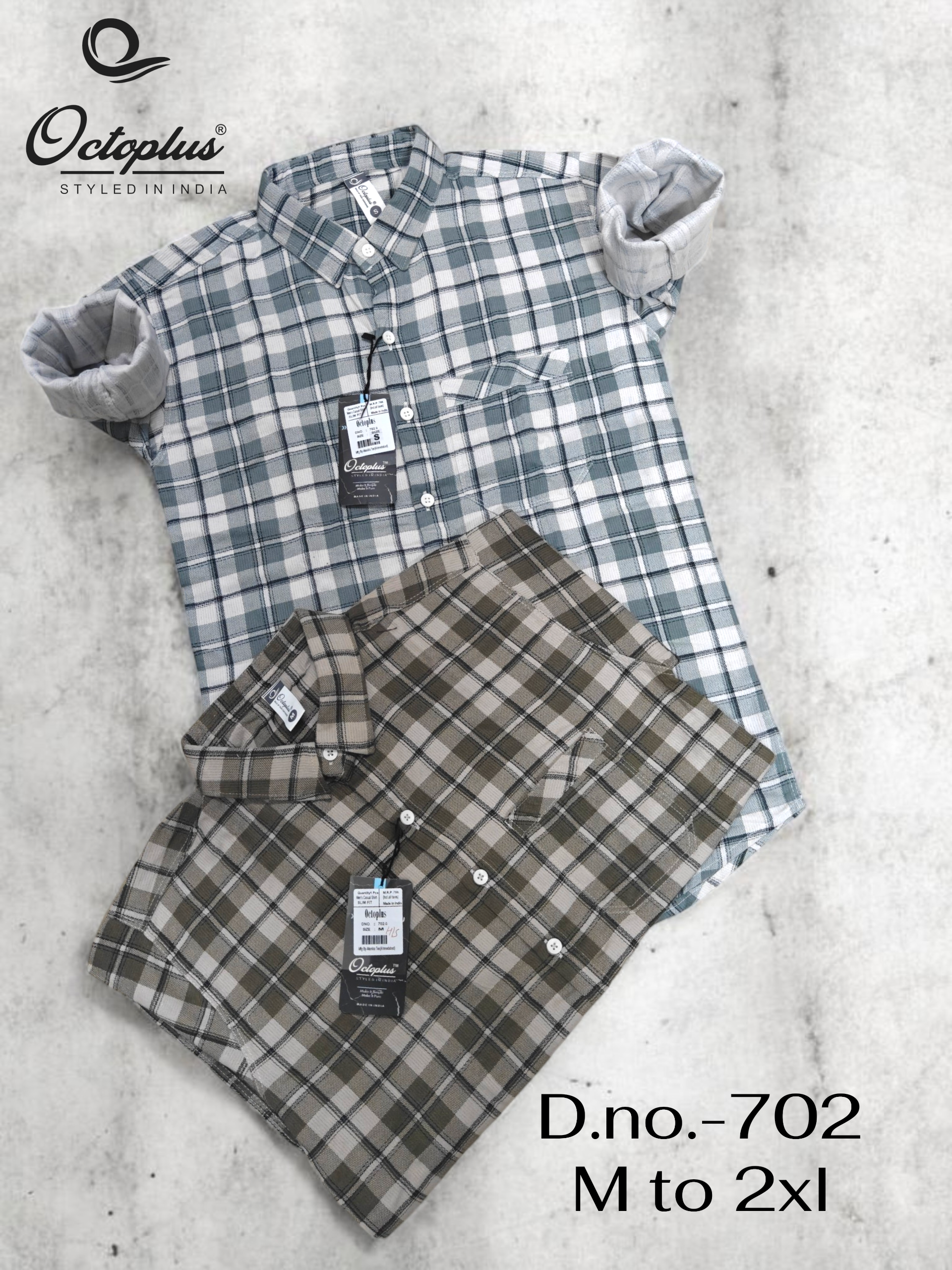 Octoplus Premium Dobby chex shirt for men