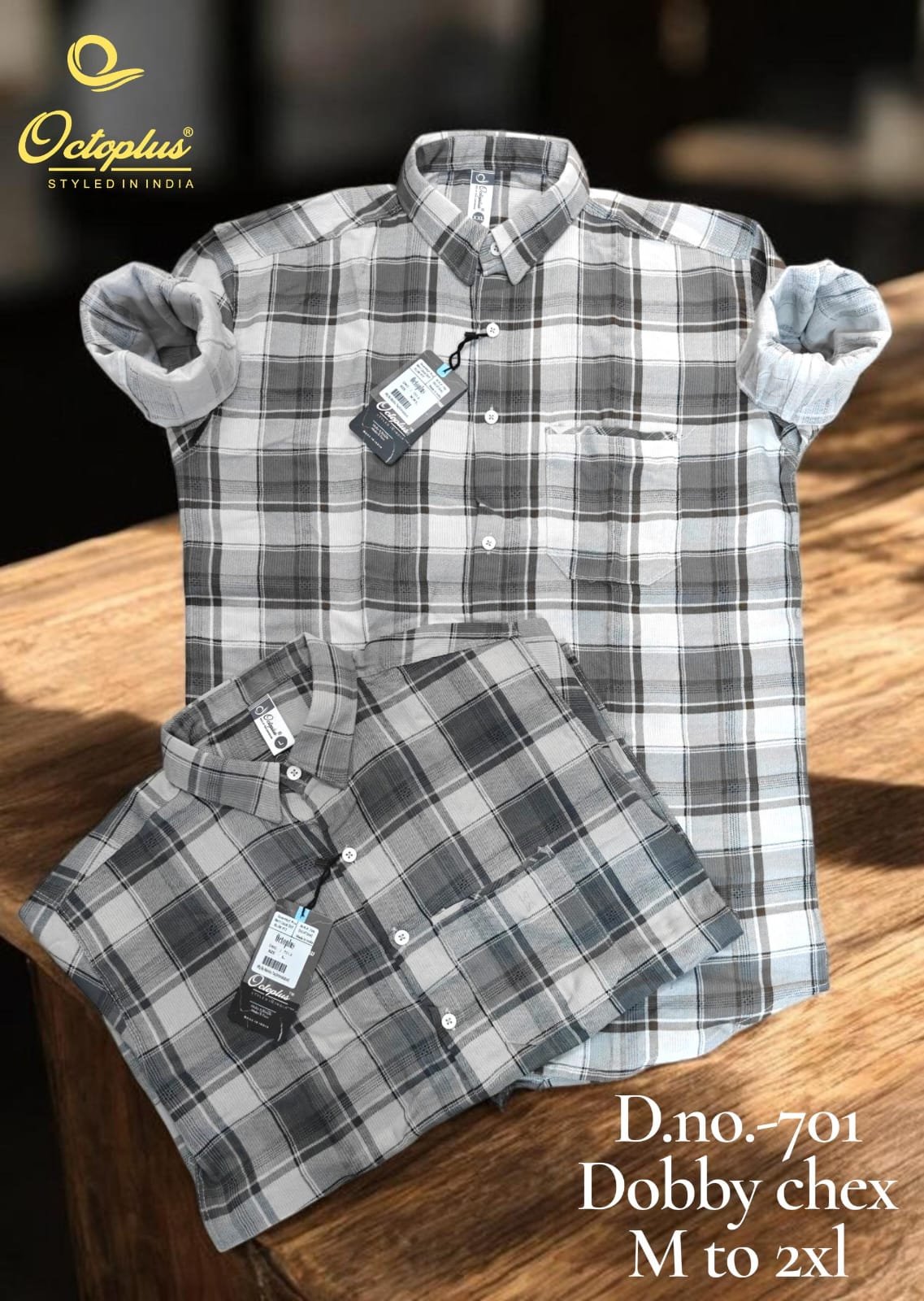 Octoplus Dobby chex shirts for men