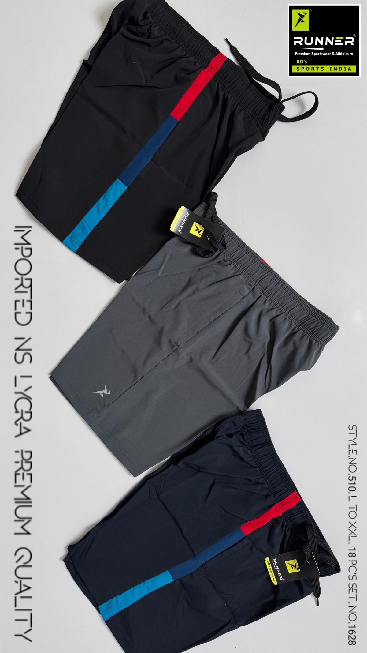 RUNNER Men's Sports Shorts Set D No -510