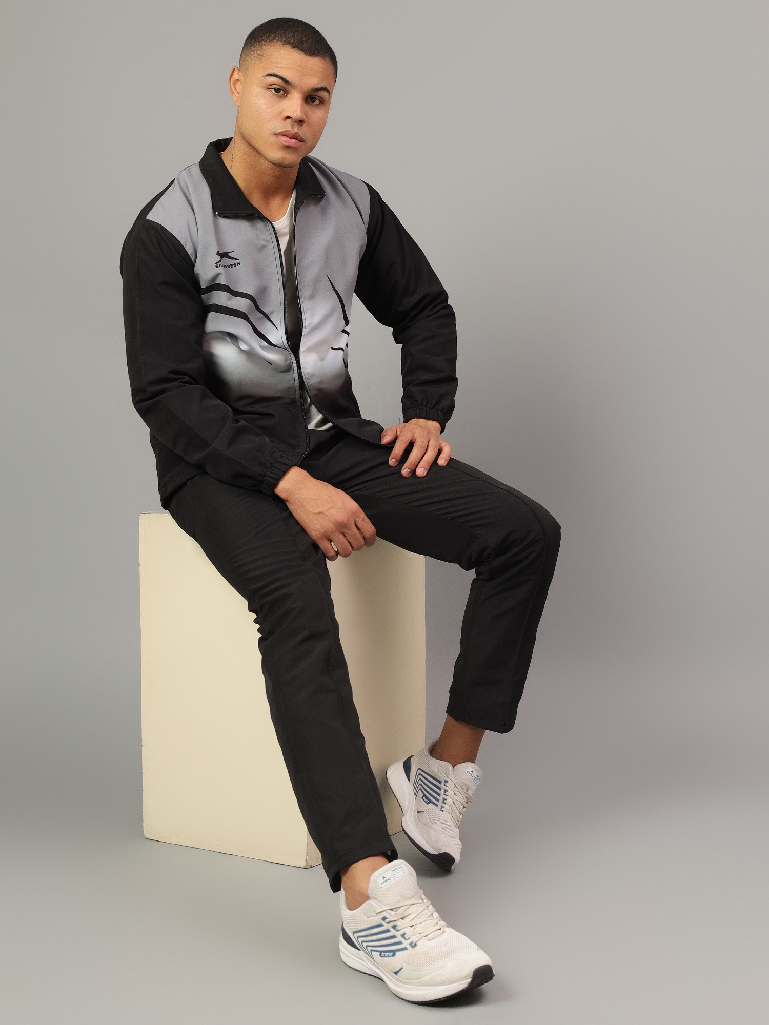 Men's Tracksuit  D-SNTSTZHS965_Black/D.Grey/White_L_TZ