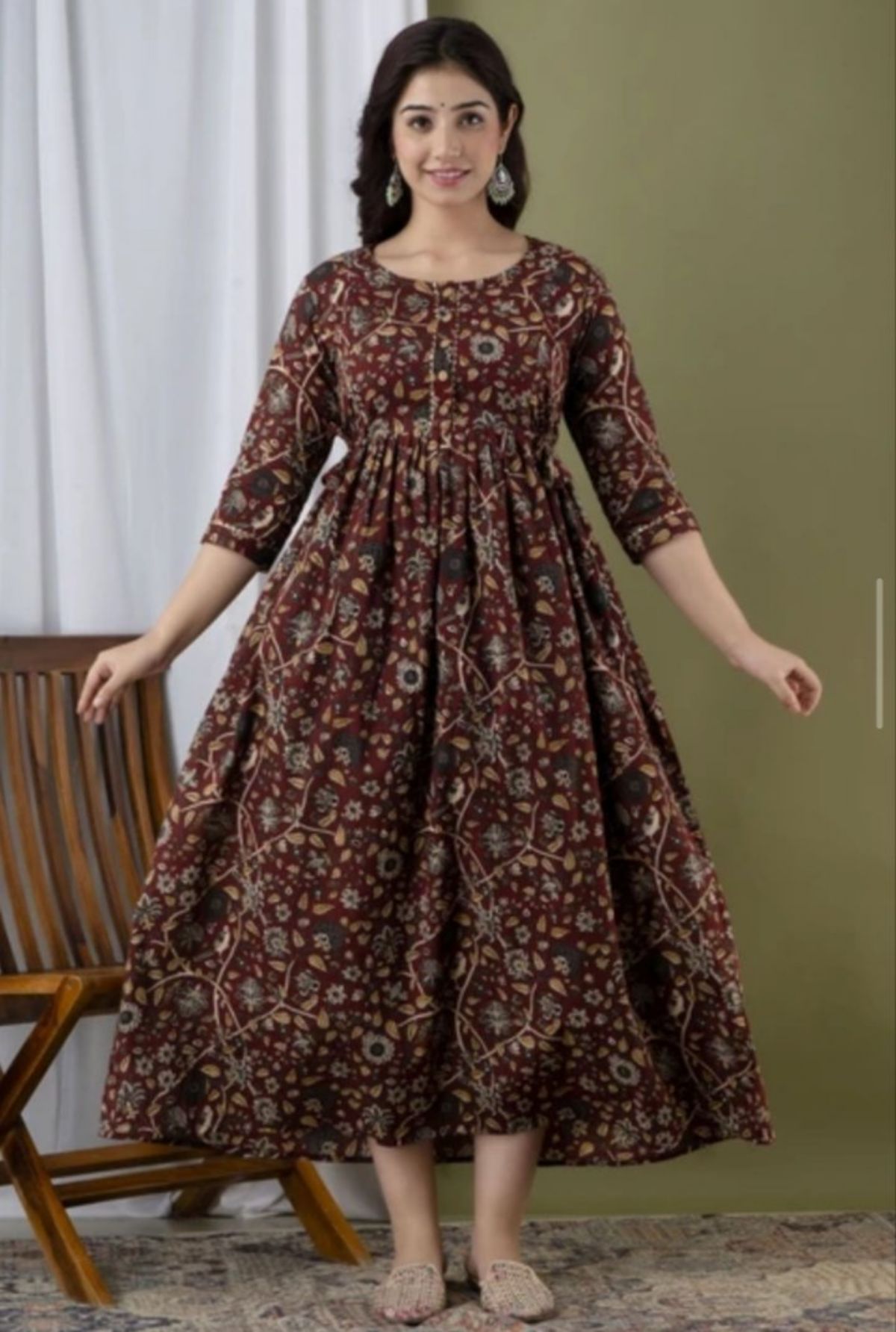 Women's Rayon Printed Gown