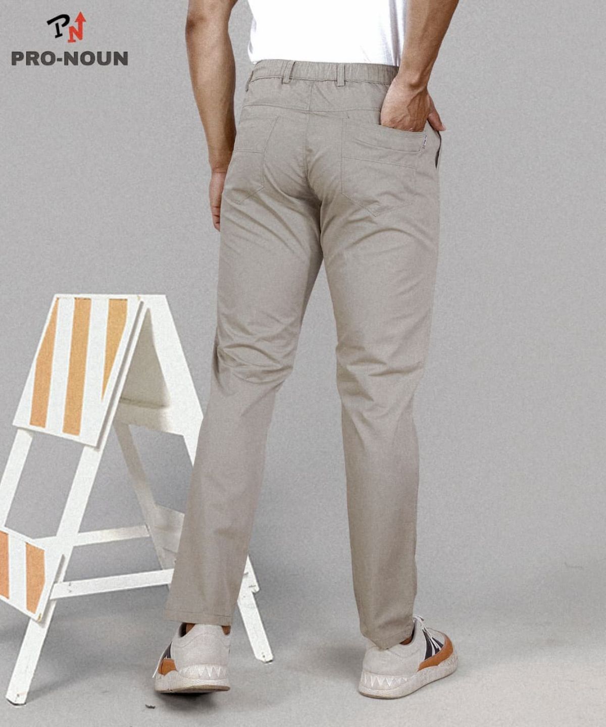Pro-Noun Men's Lounge Wear Cotton Trackpant- D No- 1715 (L-3XL)-Beige