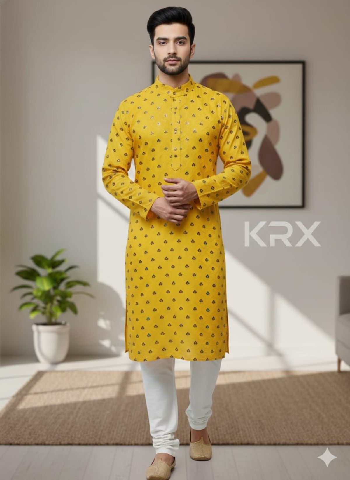 KRX Men's Designer Kurta Pajama Set