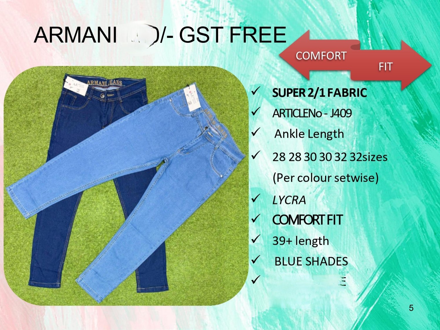 Men's Denim Jeans- ARMANI