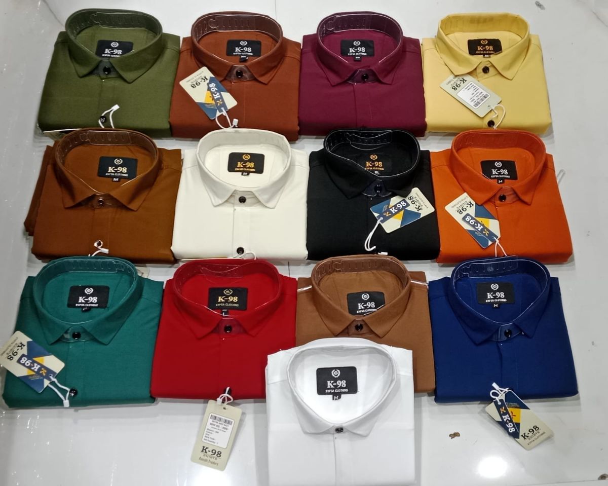 Shirts for Men's - Jacquard Plain