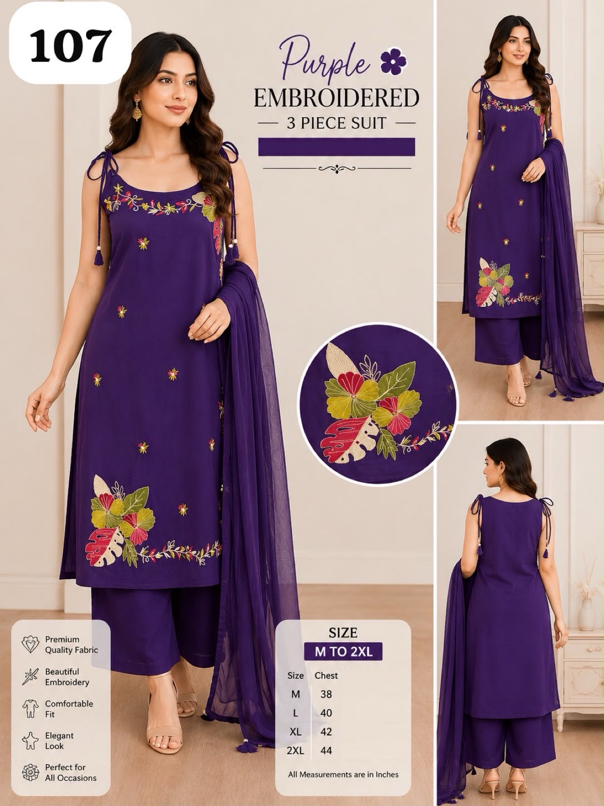 3 Pcs Kurtis