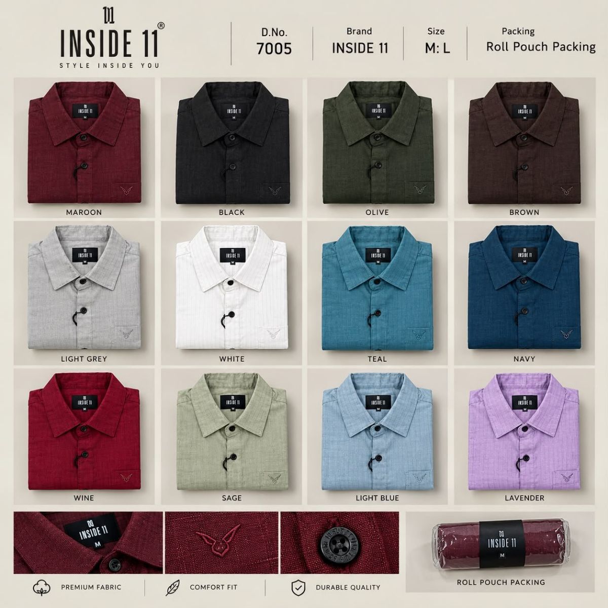 Men's Poly Dobby Shirts