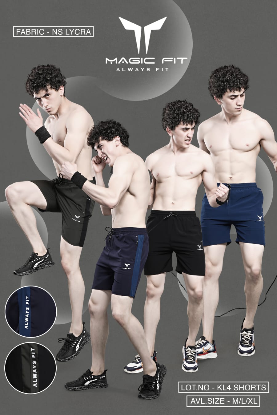Mens Ns Lycra Shorts By Magic fit, pack of 18