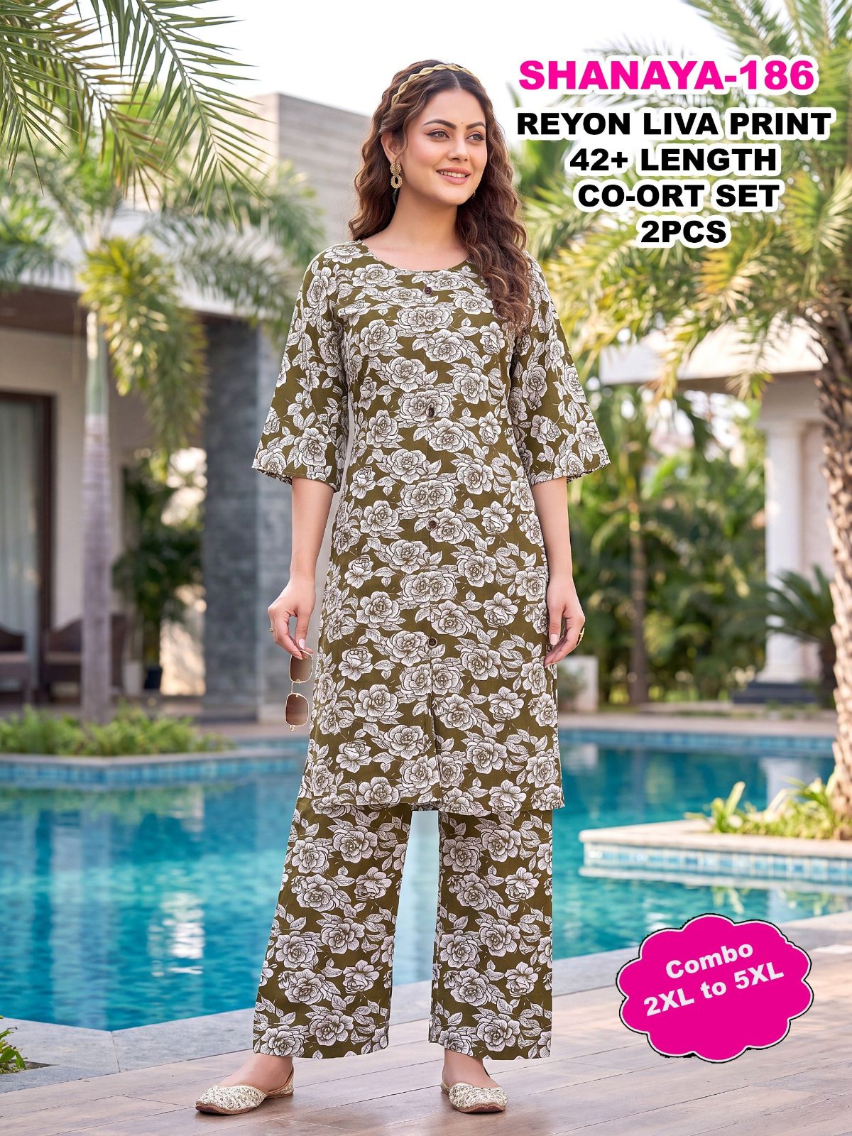 Shree Surbhi Women's Ethnic Wear Co-ord Set- Shanaya-186